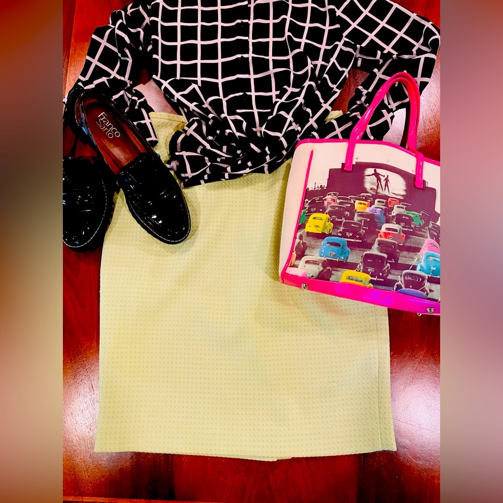 Talbots Lime Green Pencil Skirt, size 8P